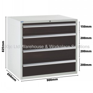 Euroslide Storage Cabinet 4 Drawer 825mm
